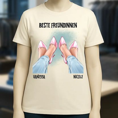Beste Freundinnen Beine • Ladies Premium T-Shirt XS-2XL aus Bio-Baumwolle für Damen • Exklusivdesign • personalisiert