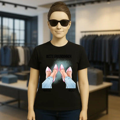 Beste Freundinnen Beine • Ladies Premium T-Shirt XS-2XL aus Bio-Baumwolle für Damen • Exklusivdesign • personalisiert