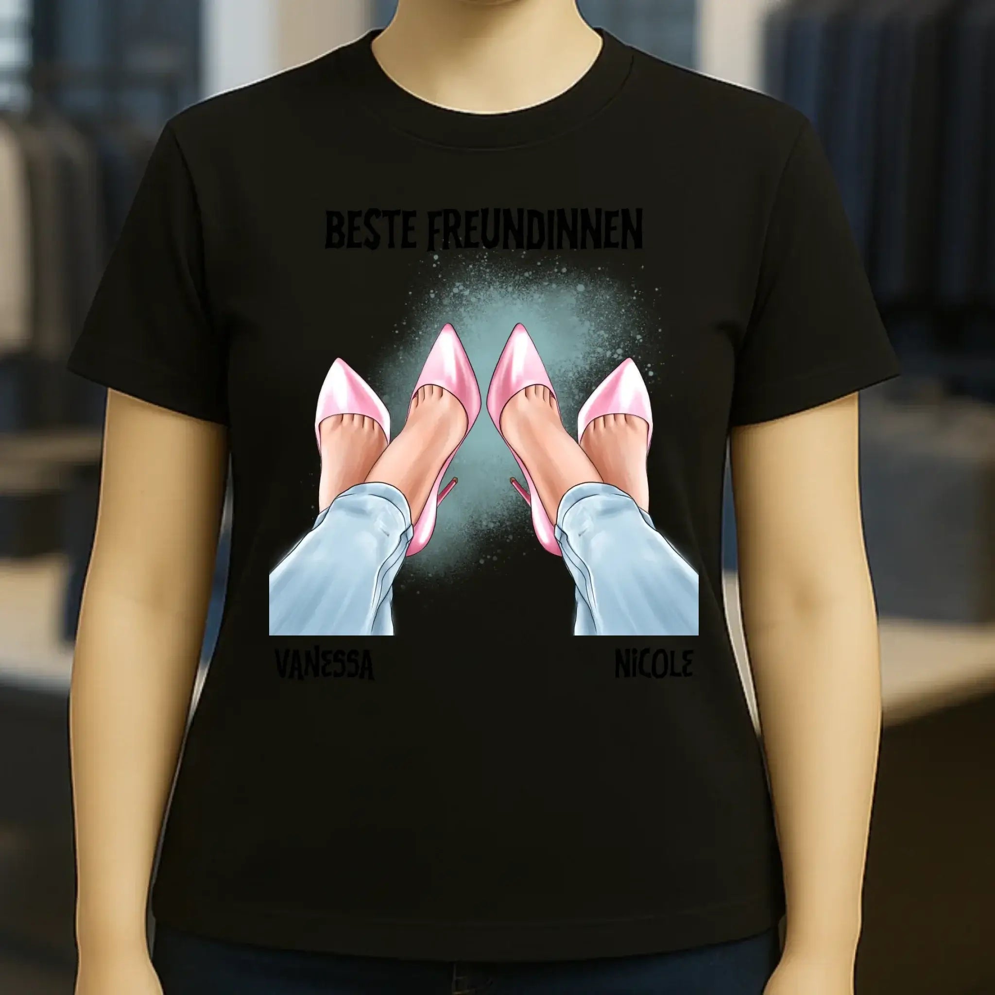 Beste Freundinnen Beine • Ladies Premium T-Shirt XS-2XL aus Bio-Baumwolle für Damen • Exklusivdesign • personalisiert