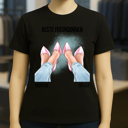 Beste Freundinnen Beine • Ladies Premium T-Shirt XS-2XL aus Bio-Baumwolle für Damen • Exklusivdesign • personalisiert