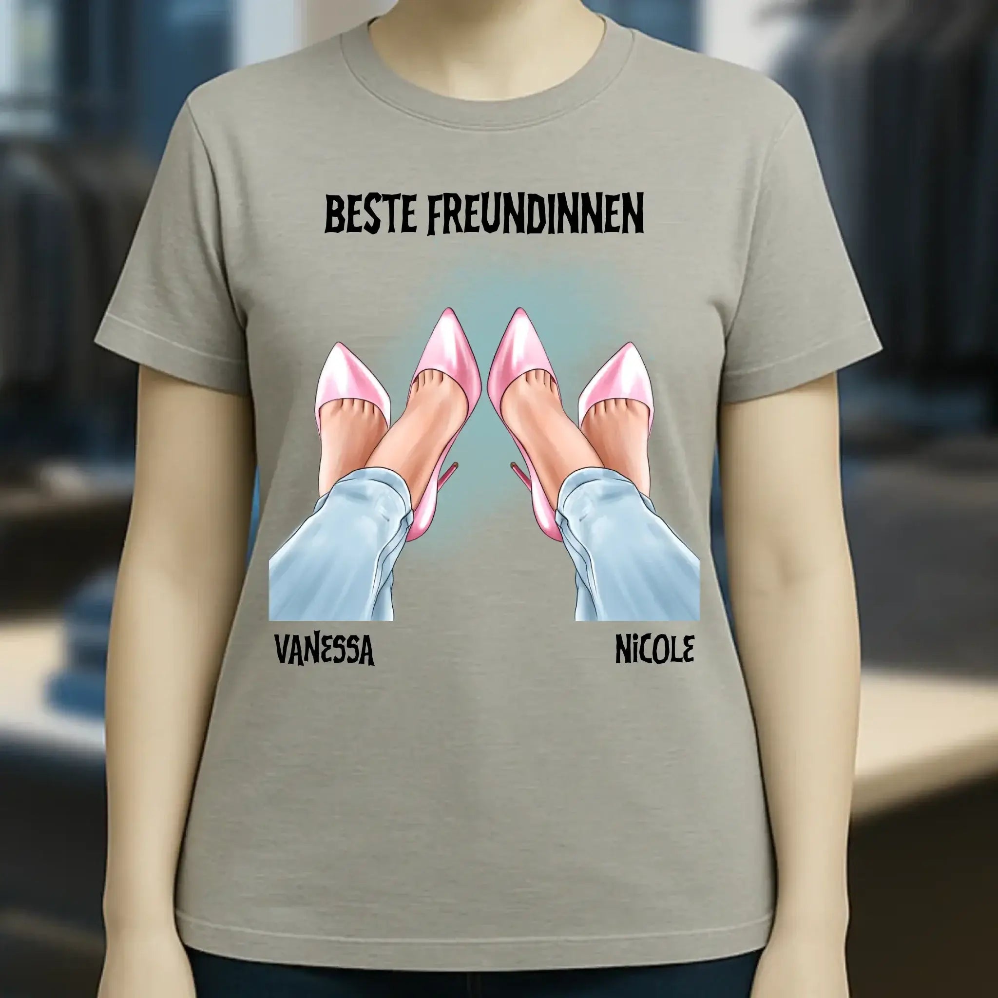 Beste Freundinnen Beine • Ladies Premium T-Shirt XS-2XL aus Bio-Baumwolle für Damen • Exklusivdesign • personalisiert