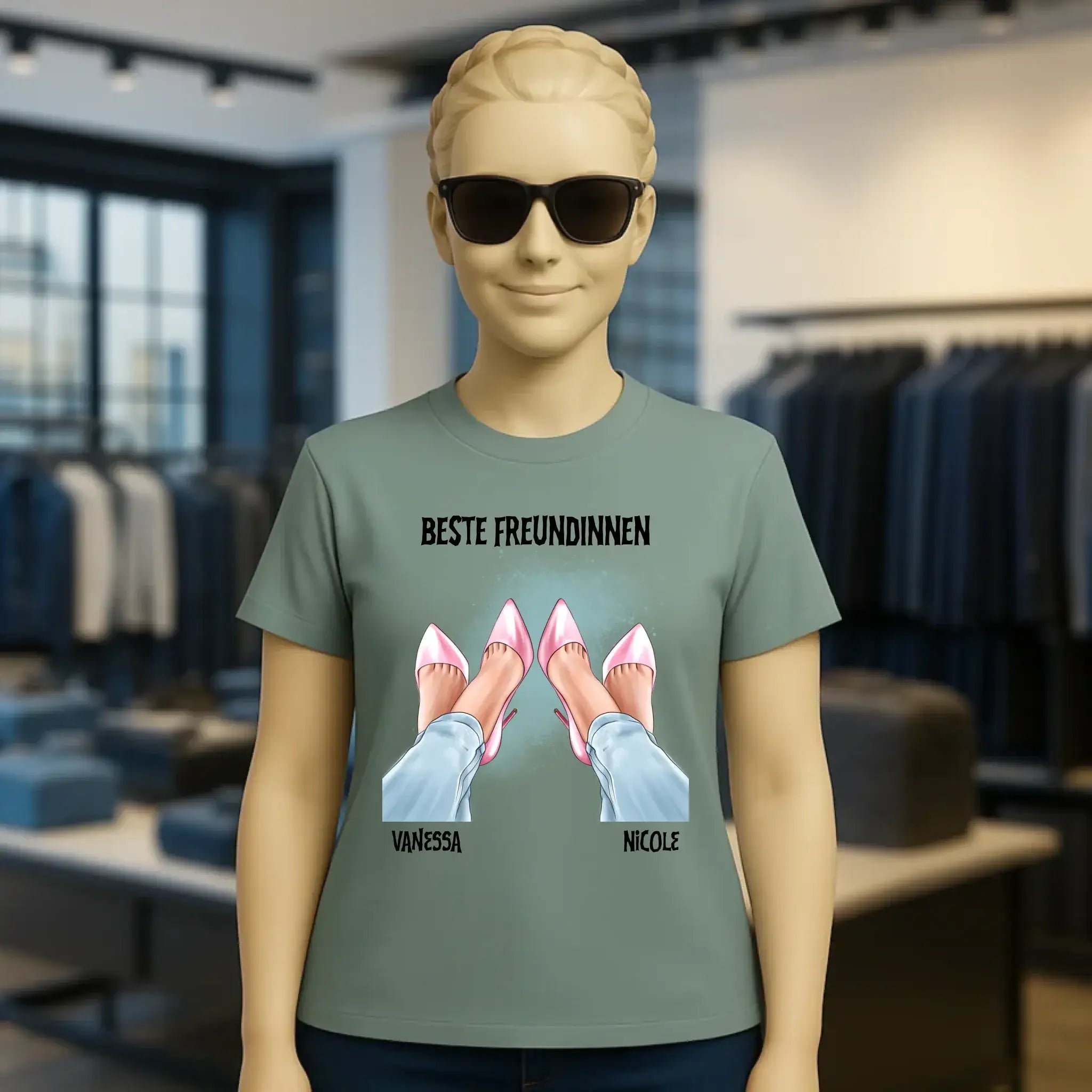 Beste Freundinnen Beine • Ladies Premium T-Shirt XS-2XL aus Bio-Baumwolle für Damen • Exklusivdesign • personalisiert