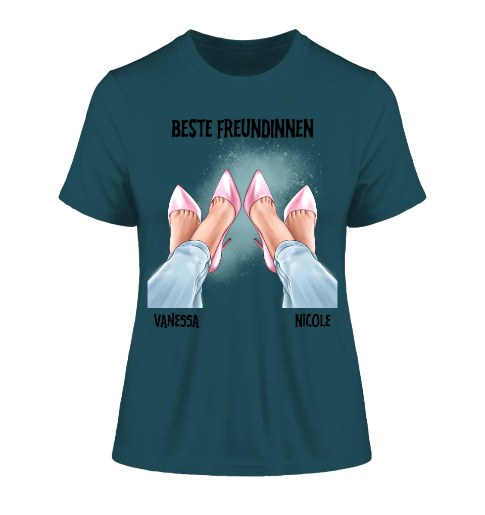 Beste Freundinnen Beine • Ladies Premium T-Shirt XS - 2XL aus Bio - Baumwolle für Damen • Exklusivdesign • personalisiert von HalloGeschenk.de