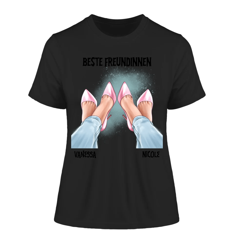 Beste Freundinnen Beine • Ladies Premium T-Shirt XS - 2XL aus Bio - Baumwolle für Damen • Exklusivdesign • personalisiert von HalloGeschenk.de