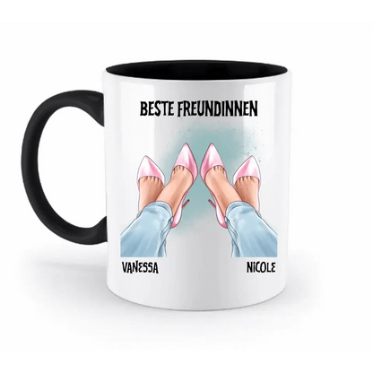 Beste Freundinnen Beine • zweifarbige Tasse • Exklusivdesign • personalisiert