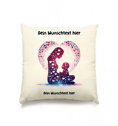 Beste Mama Wunschtext • mehrere Artikel • ’Statement-Collection’ • Mein Motiv • Kissen / Natur / 40cm-x-40cm