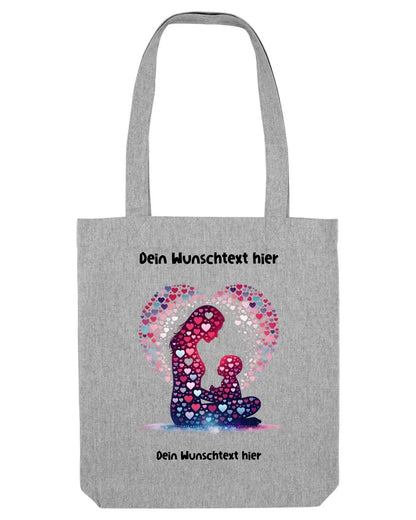 Beste Mama Wunschtext • mehrere Artikel • ’Statement-Collection’ • Mein Motiv • Stofftasche • Bio / Heather Grey