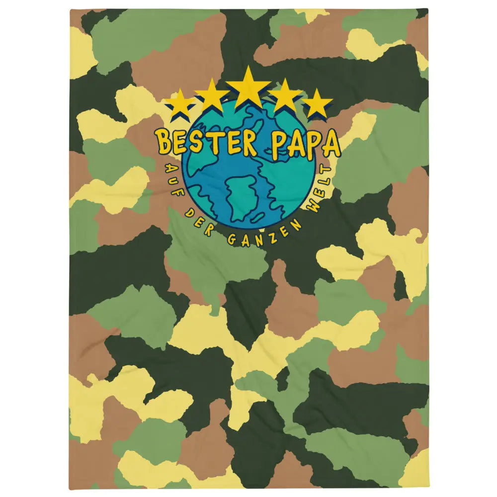 Bester Papa - auf der ganzen Welt! • Kuscheldecke / Tagesdecke - Kuscheldecken