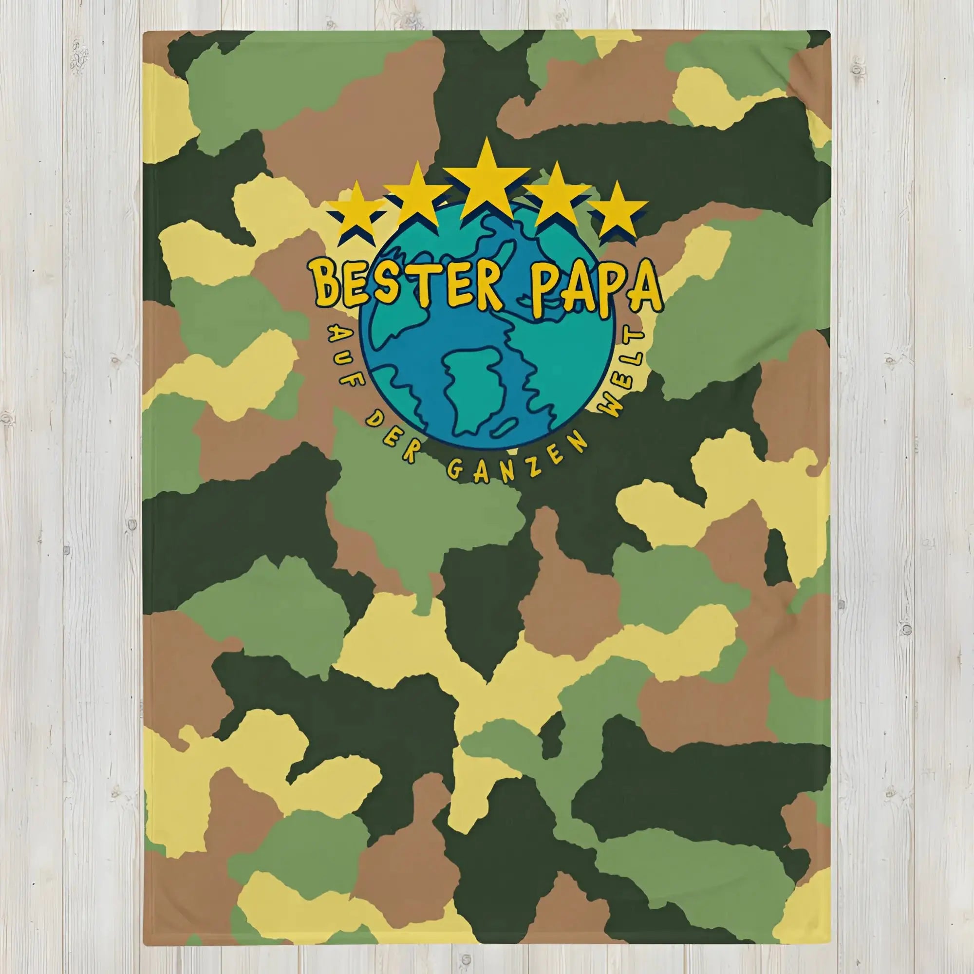 Bester Papa - auf der ganzen Welt! • Kuscheldecke / Tagesdecke - Kuscheldecken