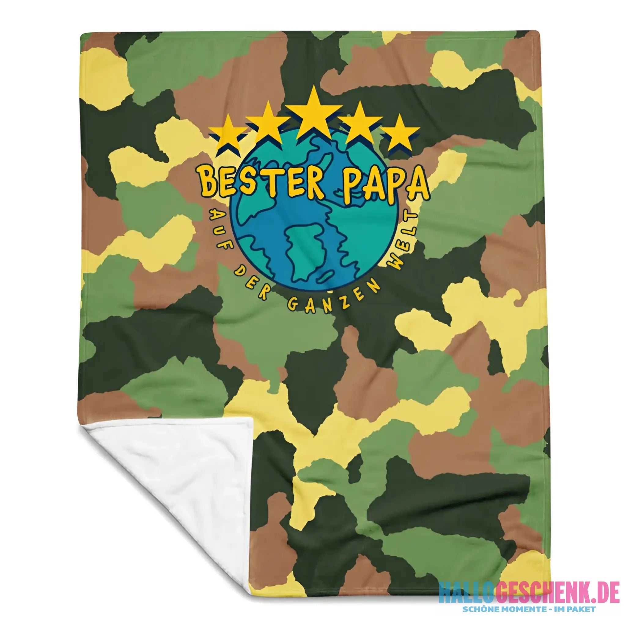 Bester Papa - auf der ganzen Welt! • Kuscheldecke / Tagesdecke - Kuscheldecken