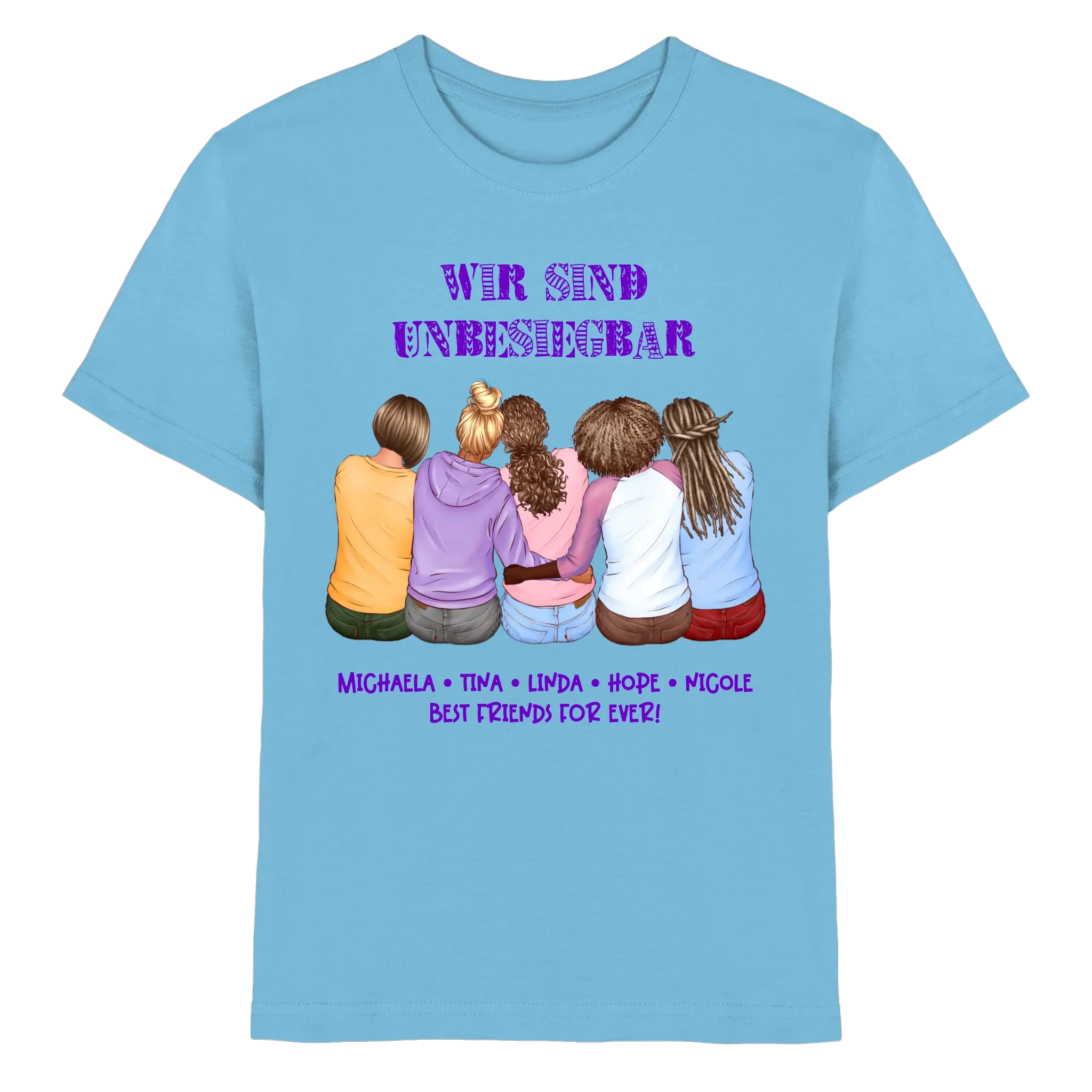 Besties: 2-5 Freundinnen • mehrere Artikel • ’Statement-Collection’ • Wunschtext • personalisierte Figuren - Premium