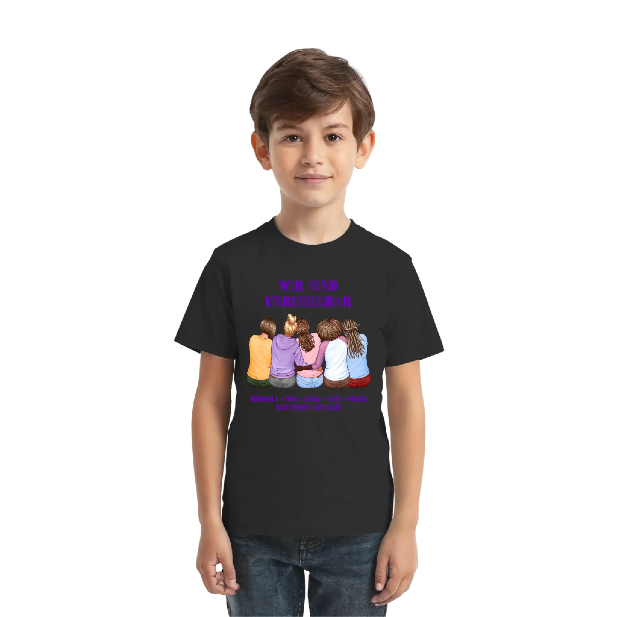 Besties: 2-5 Freundinnen • mehrere Artikel • ’Statement-Collection’ • Wunschtext • personalisierte Figuren