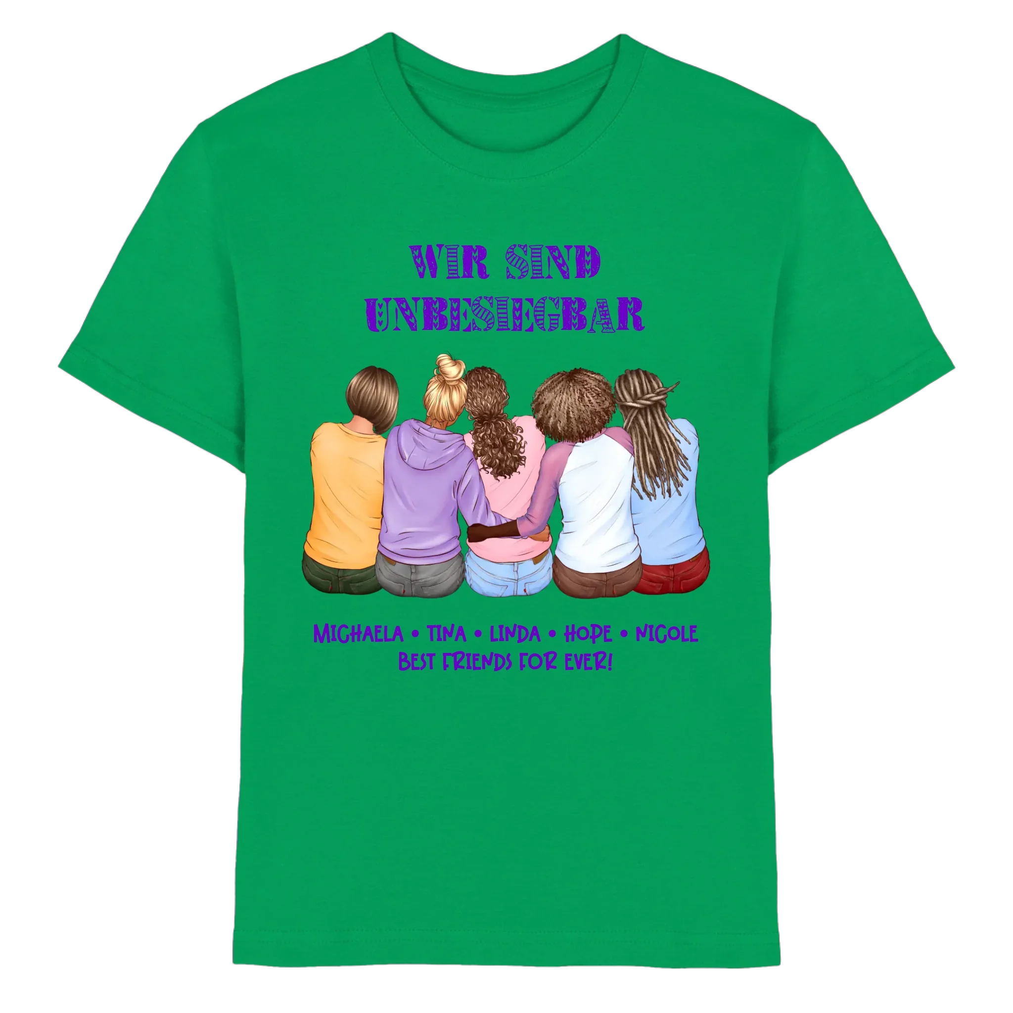 Besties: 2-5 Freundinnen • mehrere Artikel • ’Statement-Collection’ • Wunschtext • personalisierte Figuren - Premium