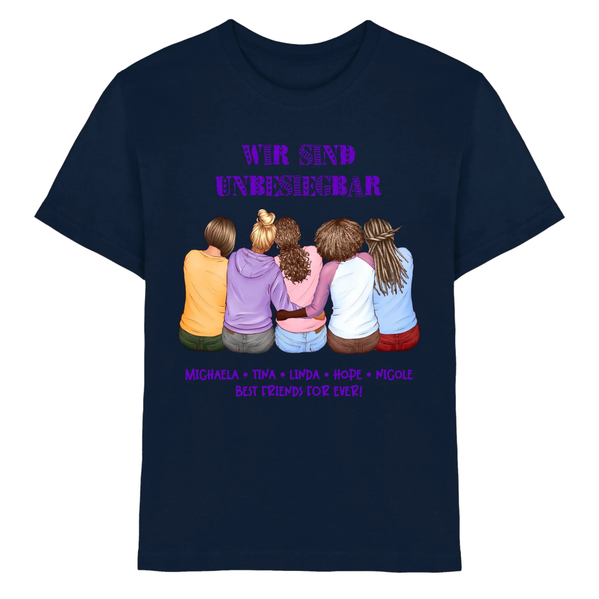 Besties: 2-5 Freundinnen • mehrere Artikel • ’Statement-Collection’ • Wunschtext • personalisierte Figuren - Premium