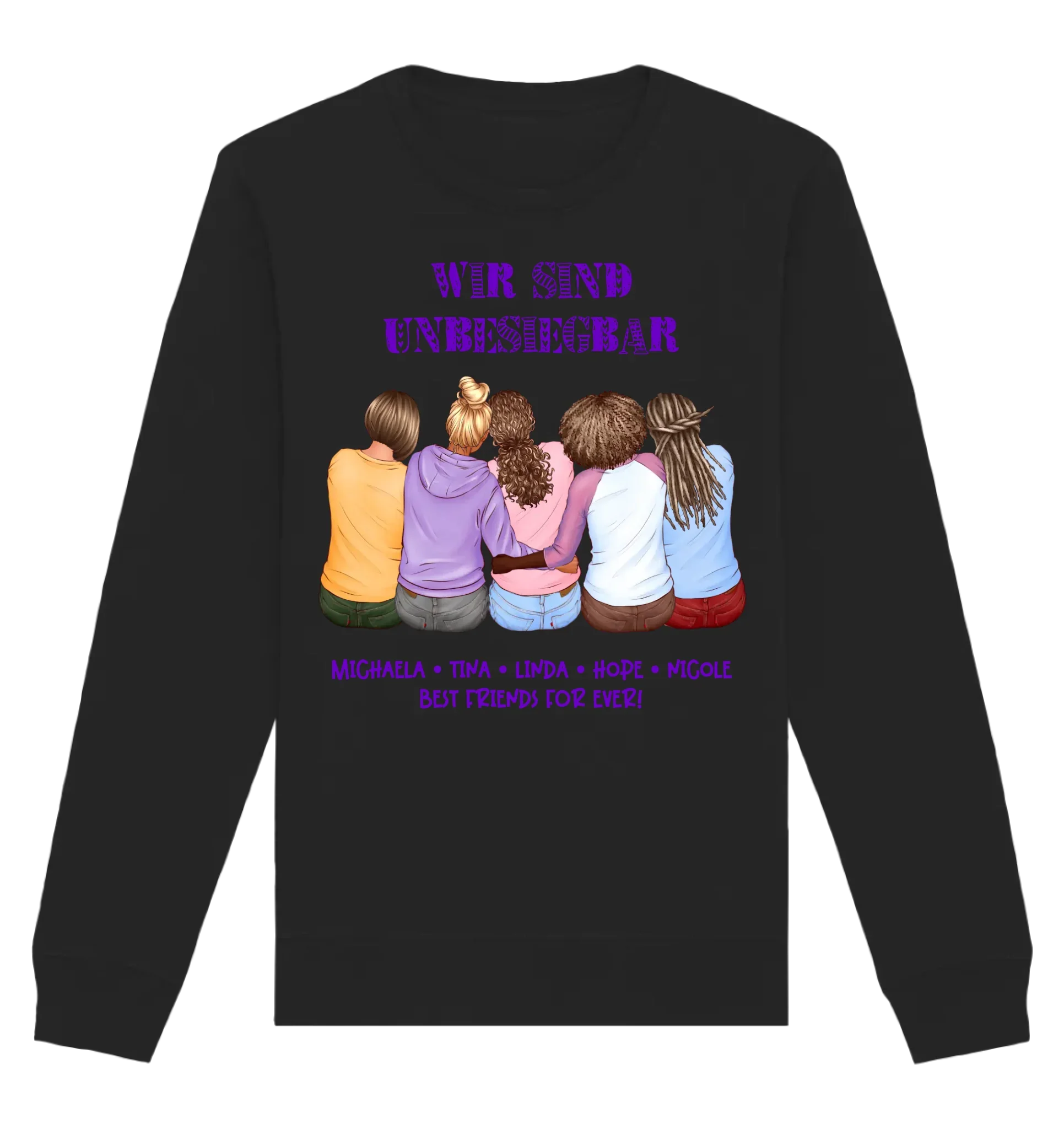 Besties: 2-5 Freundinnen • mehrere Artikel • ’Statement-Collection’ • Wunschtext • personalisierte Figuren - Unisex