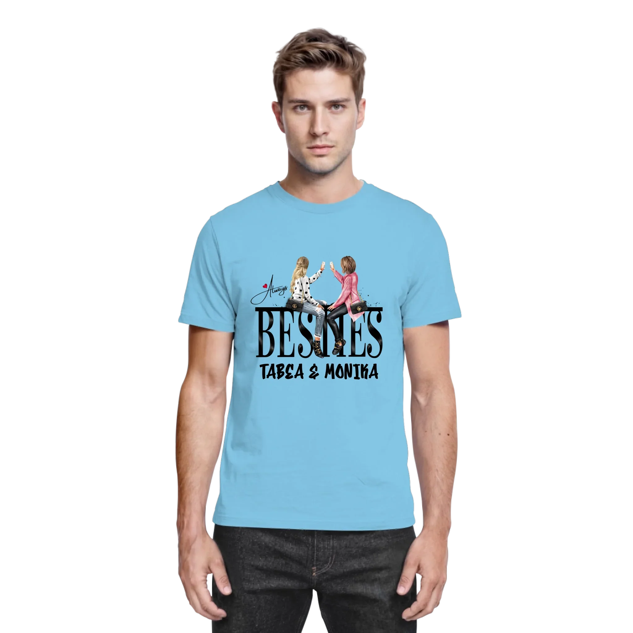 Besties: Girls on Text • mehrere Artikel • ’Statement-Collection’ • Wunschtext • personalisierte Figuren