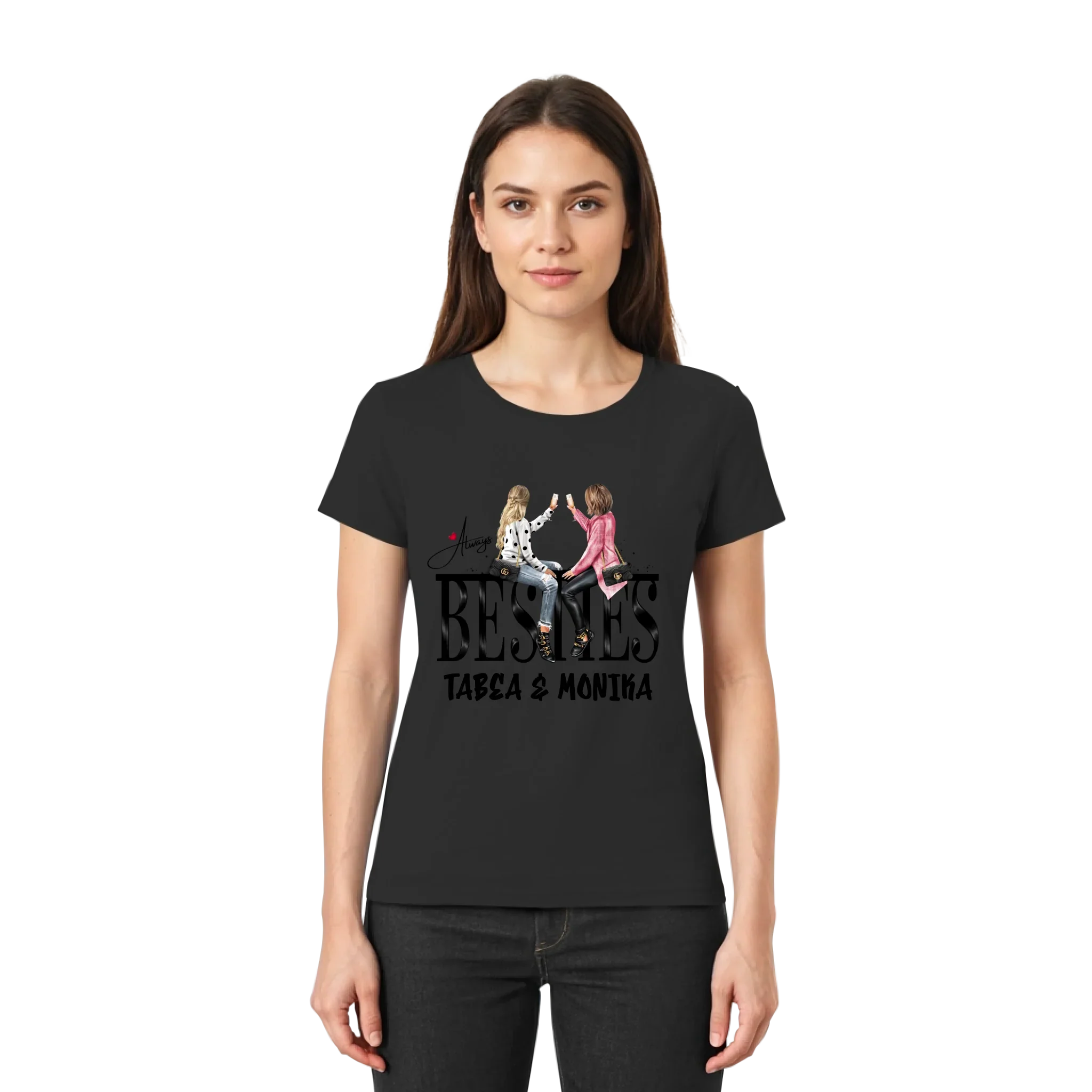 Besties: Girls on Text • mehrere Artikel • ’Statement-Collection’ • Wunschtext • personalisierte Figuren