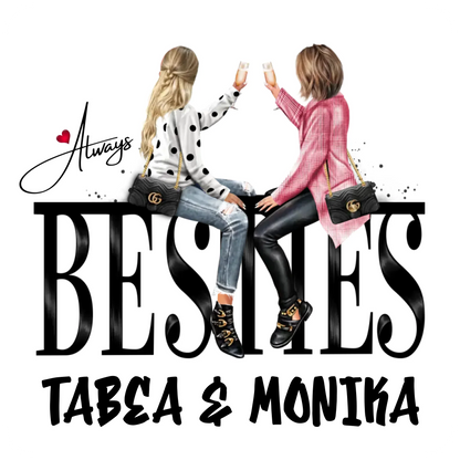 Besties: Girls on Text • mehrere Artikel • ’Statement-Collection’ • Wunschtext • personalisierte Figuren - Untersetzer