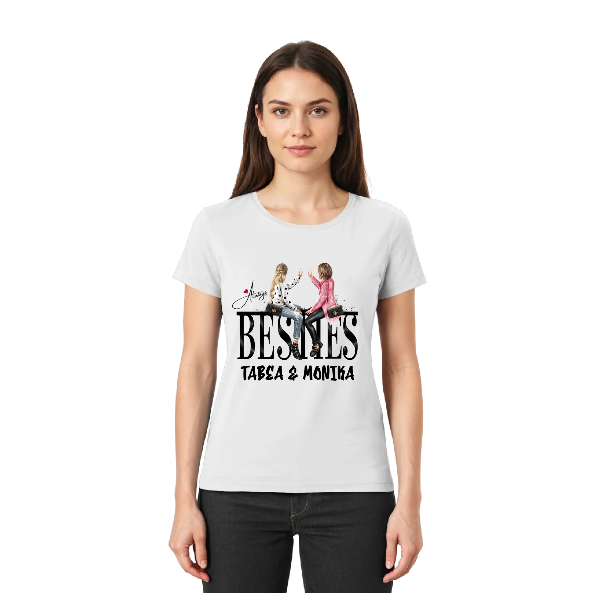 Besties: Girls on Text • mehrere Artikel • ’Statement-Collection’ • Wunschtext • personalisierte Figuren