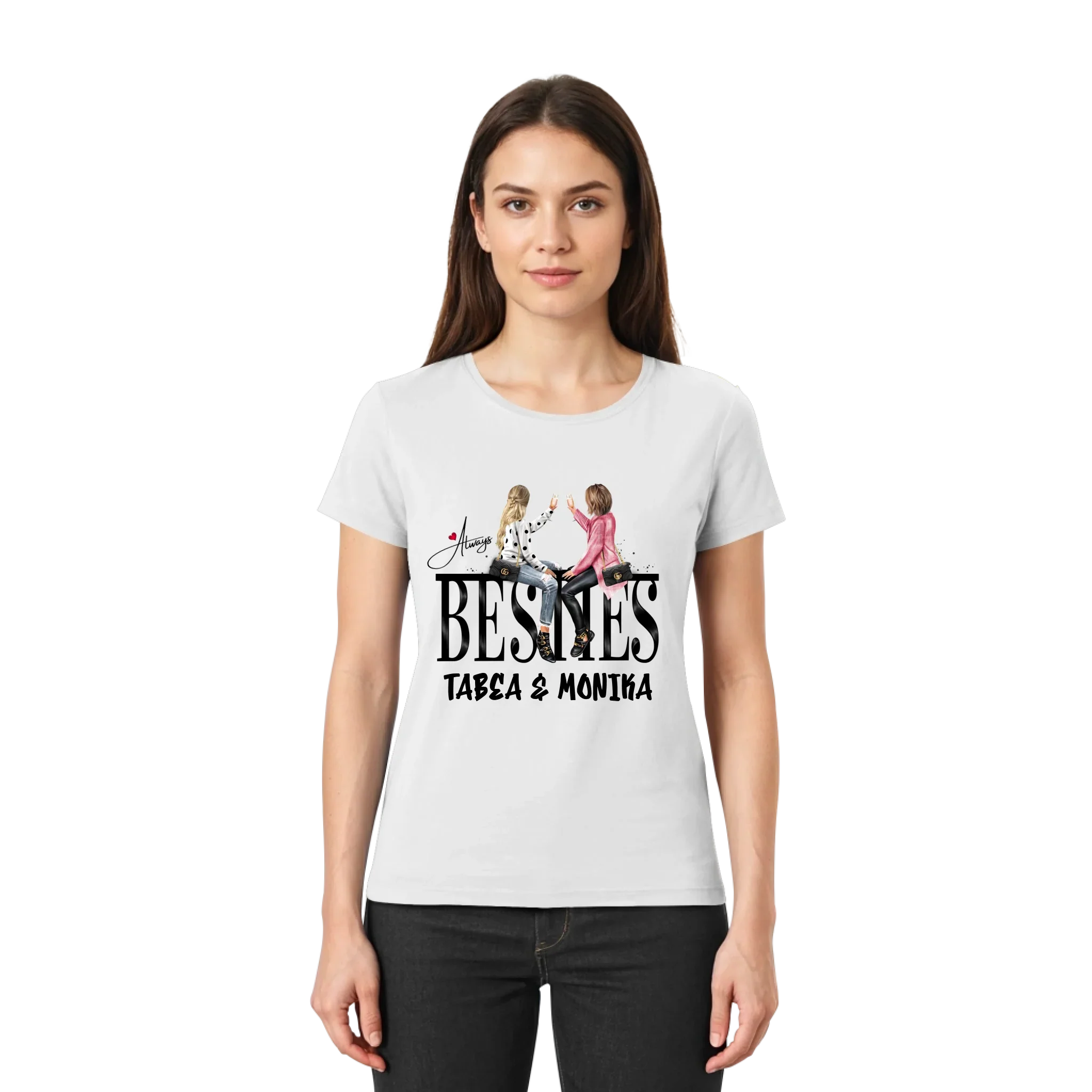 Besties: Girls on Text • mehrere Artikel • ’Statement-Collection’ • Wunschtext • personalisierte Figuren