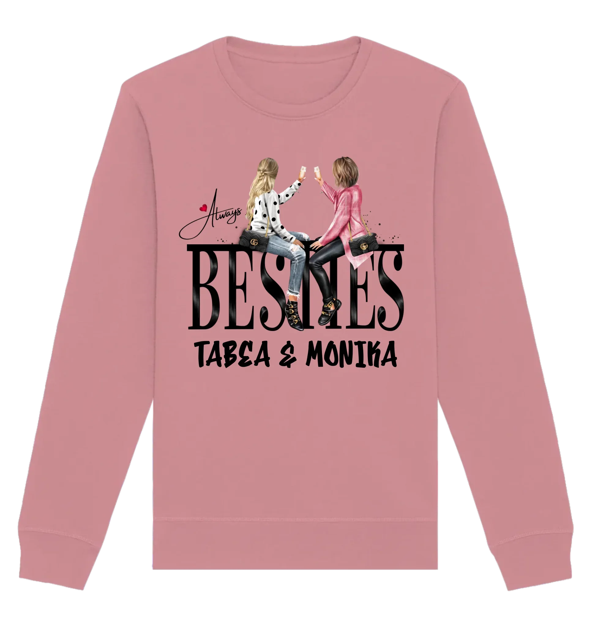 Besties: Girls on Text • mehrere Artikel • ’Statement-Collection’ • Wunschtext • personalisierte Figuren - Unisex