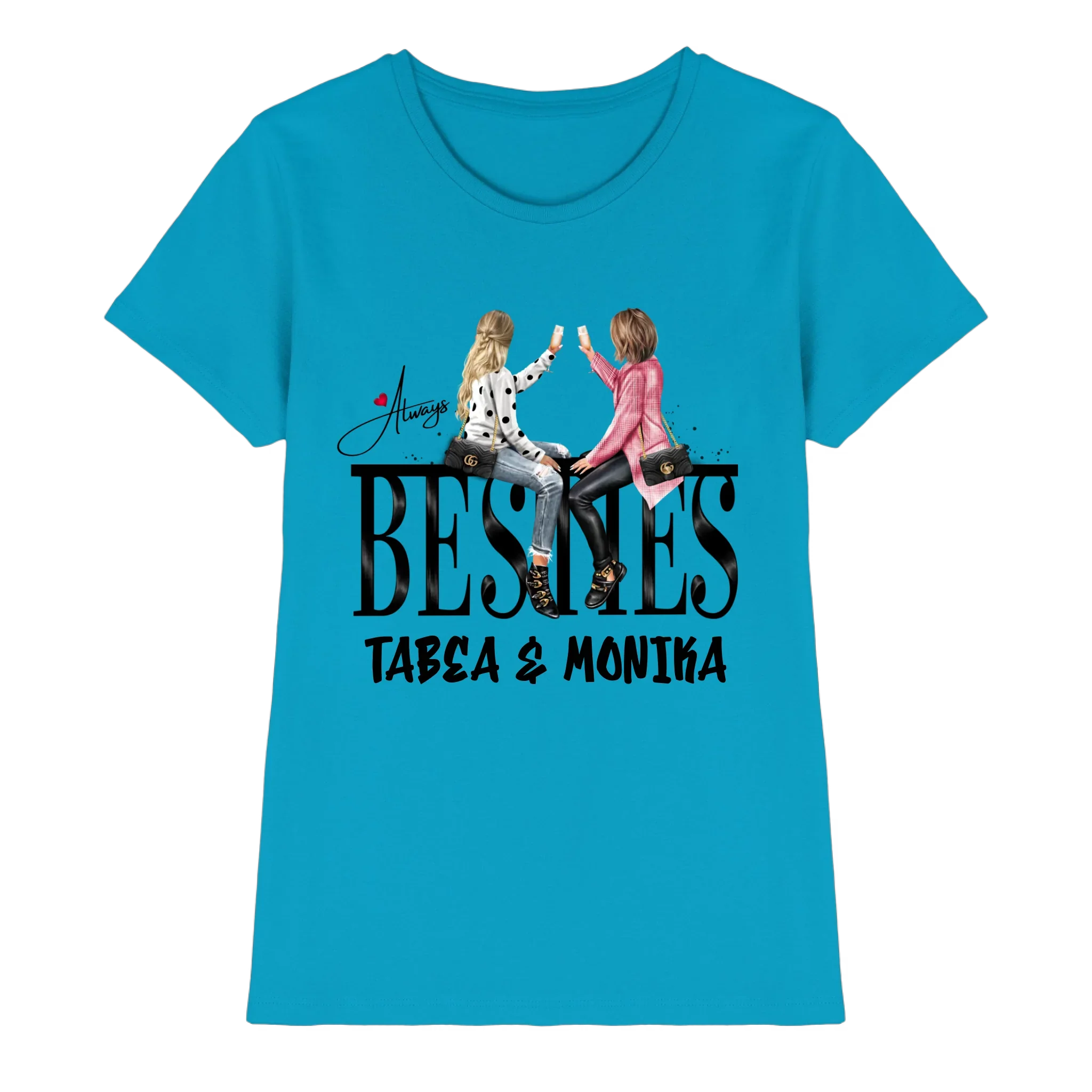 Besties: Girls on Text • mehrere Artikel • ’Statement-Collection’ • Wunschtext • personalisierte Figuren - Premium