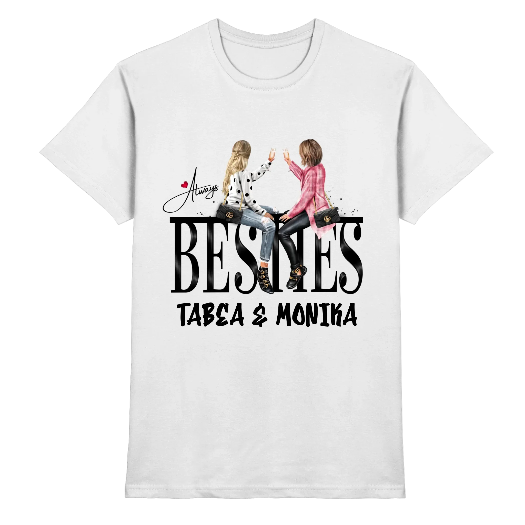Besties: Girls on Text • mehrere Artikel • ’Statement-Collection’ • Wunschtext • personalisierte Figuren - Premium