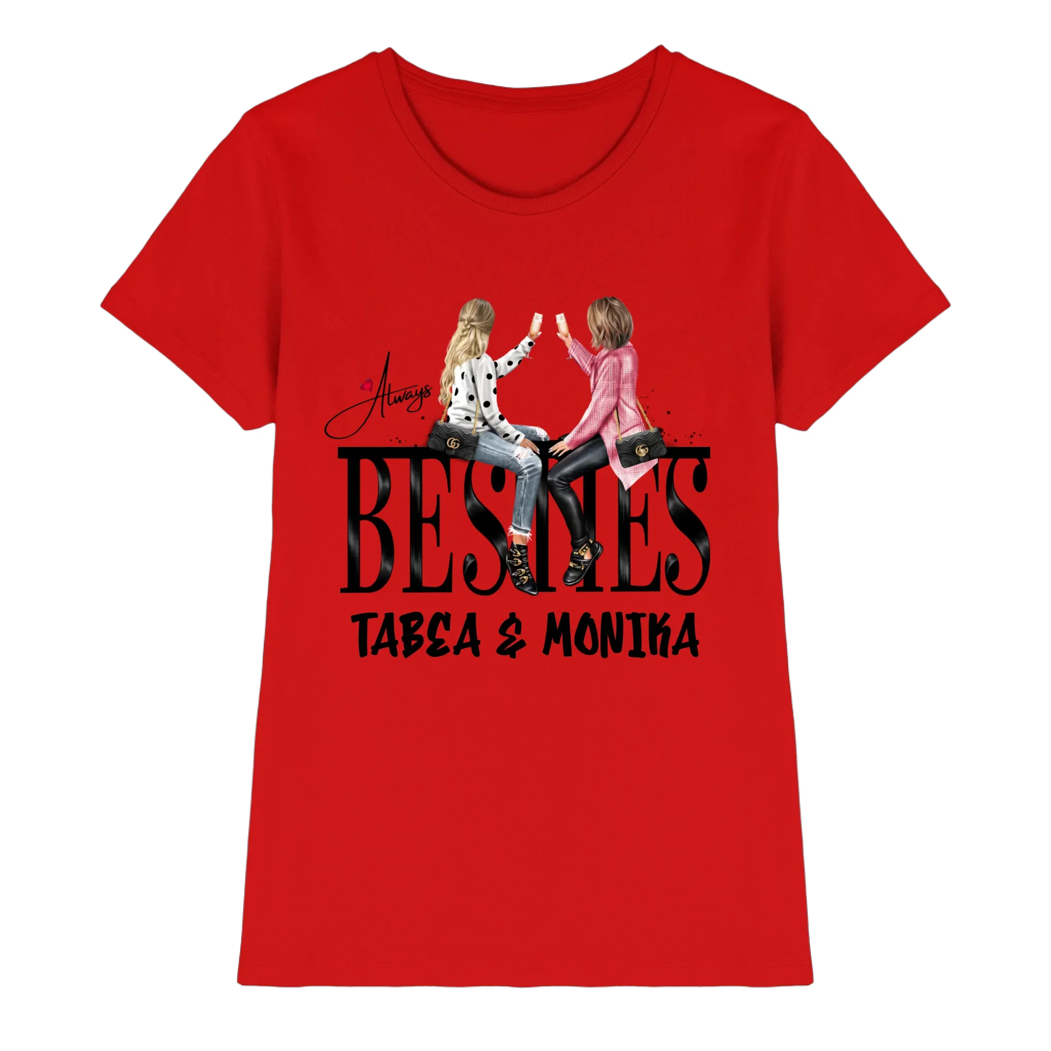 Besties: Girls on Text • mehrere Artikel • ’Statement-Collection’ • Wunschtext • personalisierte Figuren - Premium