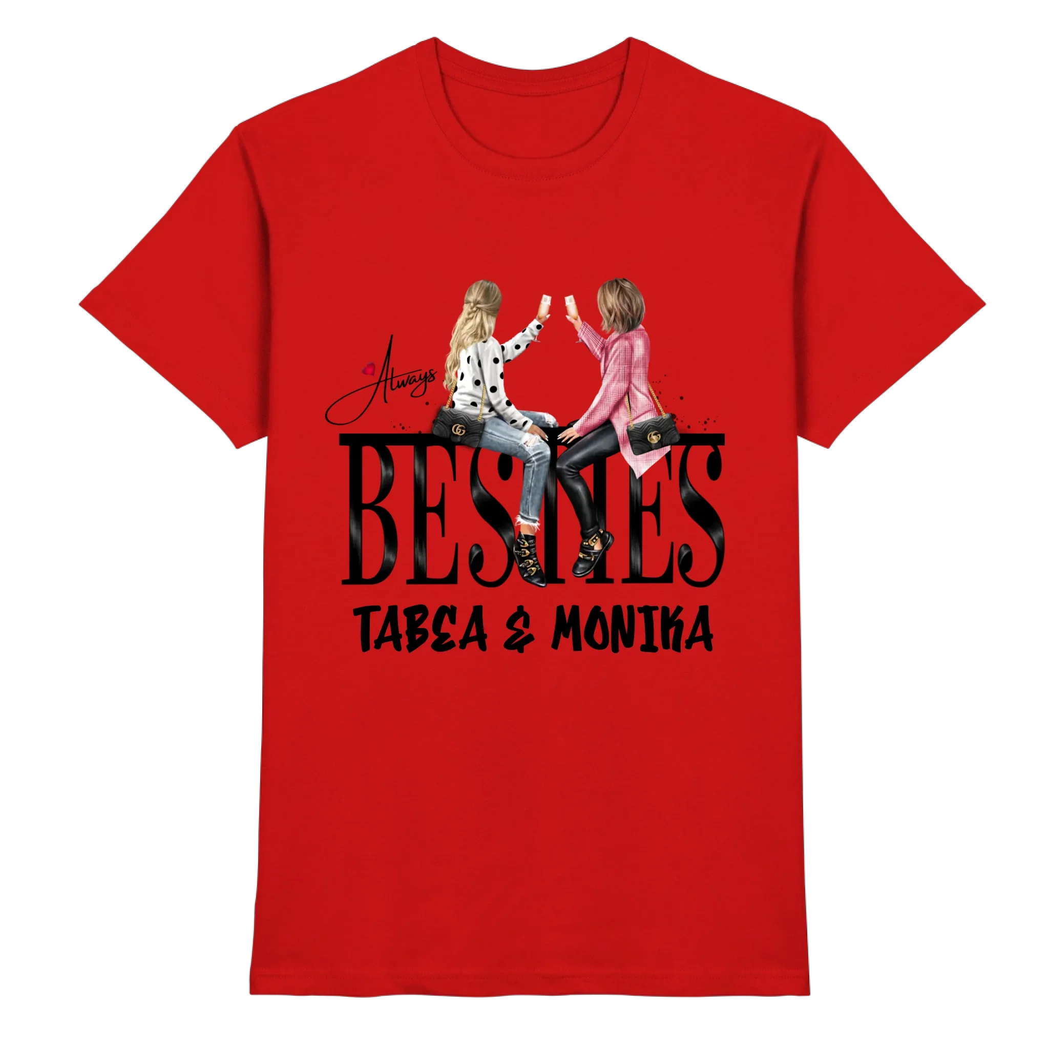 Besties: Girls on Text • mehrere Artikel • ’Statement-Collection’ • Wunschtext • personalisierte Figuren - Premium