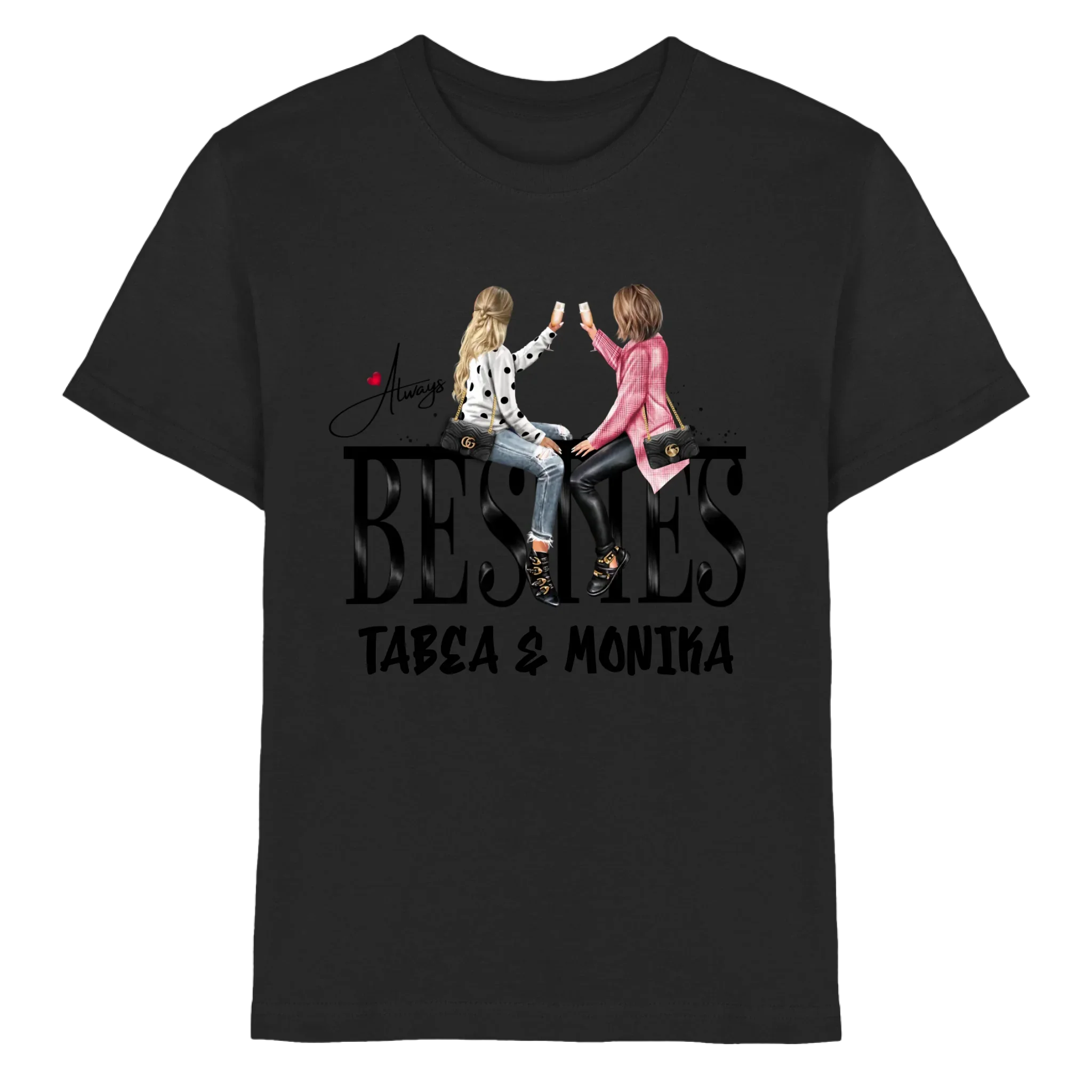 Besties: Girls on Text • mehrere Artikel • ’Statement-Collection’ • Wunschtext • personalisierte Figuren - Premium