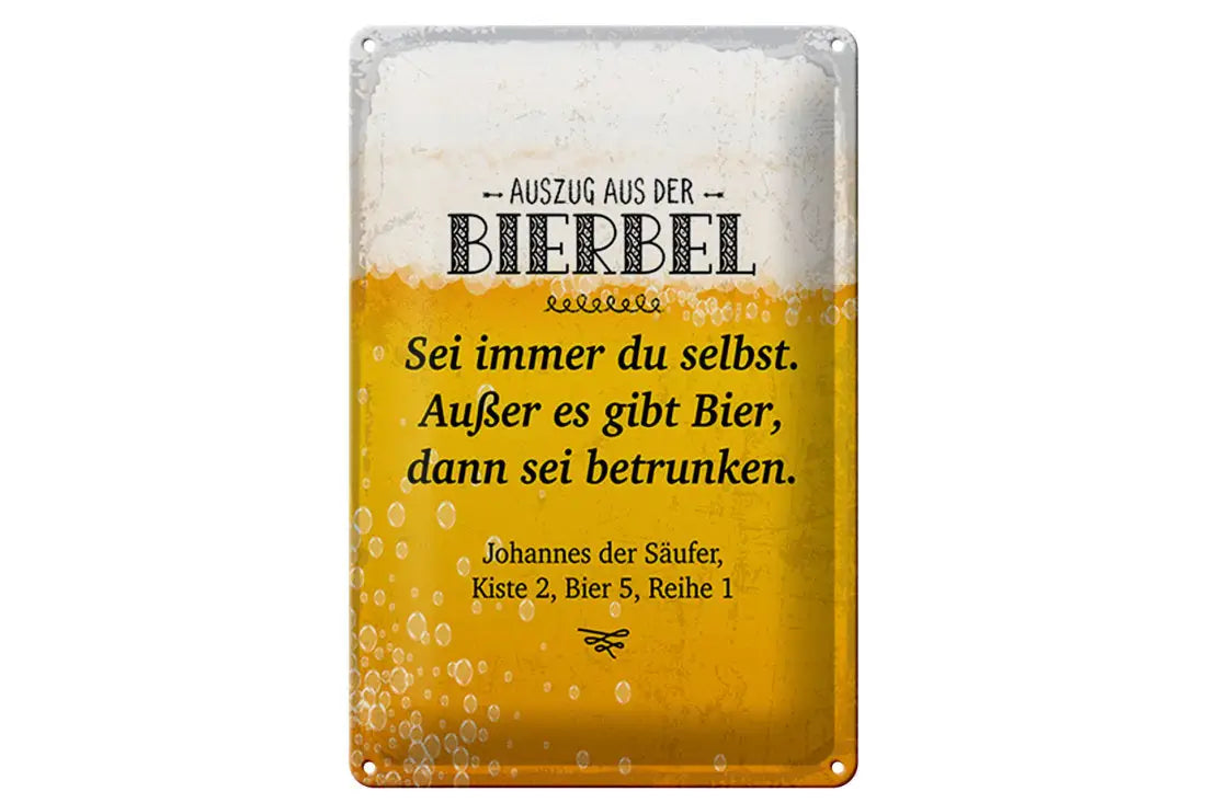 Bierbel für alle die Bier lieben • Blechschild 20x30cm - Schilder