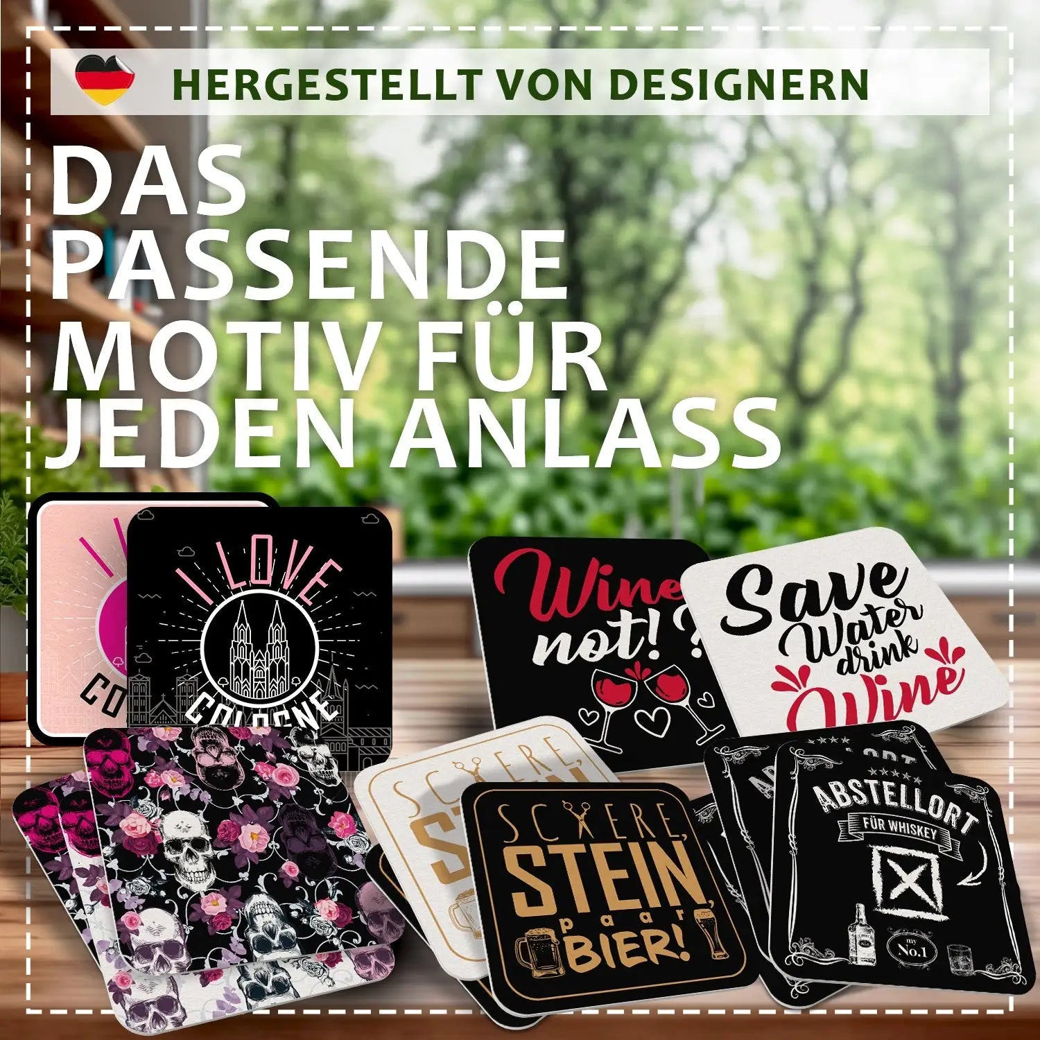 Bierdeckel ’Happy Birthday’ 50er Set - Tischdeko Geburtstag