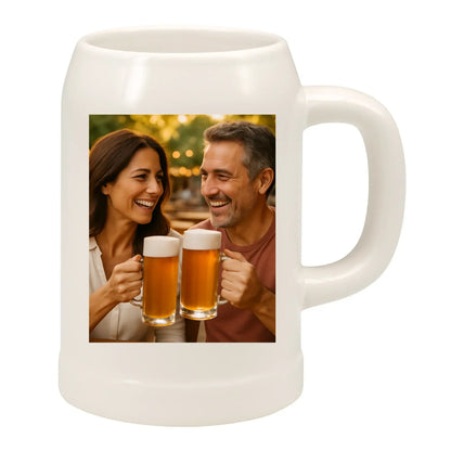 Bierkrug 0,5 Liter 8,5x15 cm mit deinem Foto (personalisierbare Fotogeschenke) - Bierkrug mit Foto 0,5 Liter - Keramik
