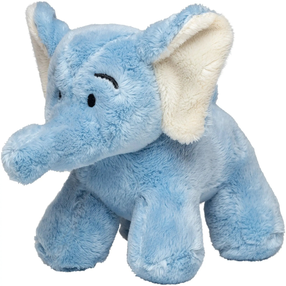 Blauer elefant hannes plüschtier ein weiches hellblaues stofftier mit cremefarbenen ohren und bestickten augen