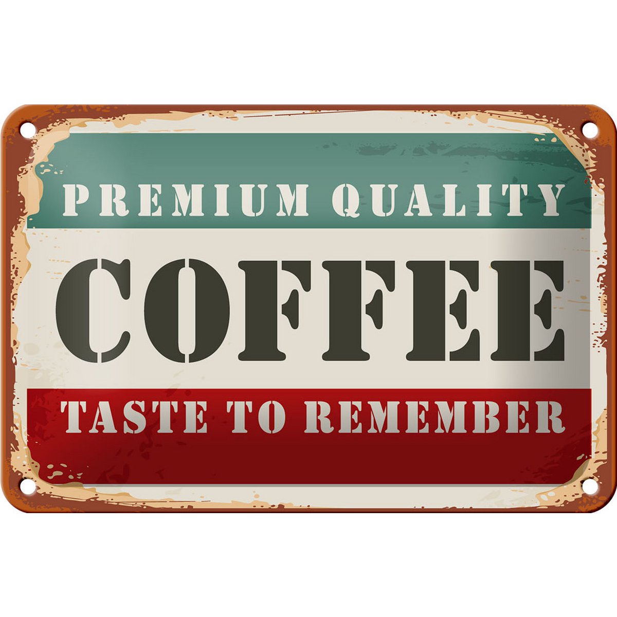 Blechschild Retro 18x12cm Premium Quality Coffee Kaffee Dekoration