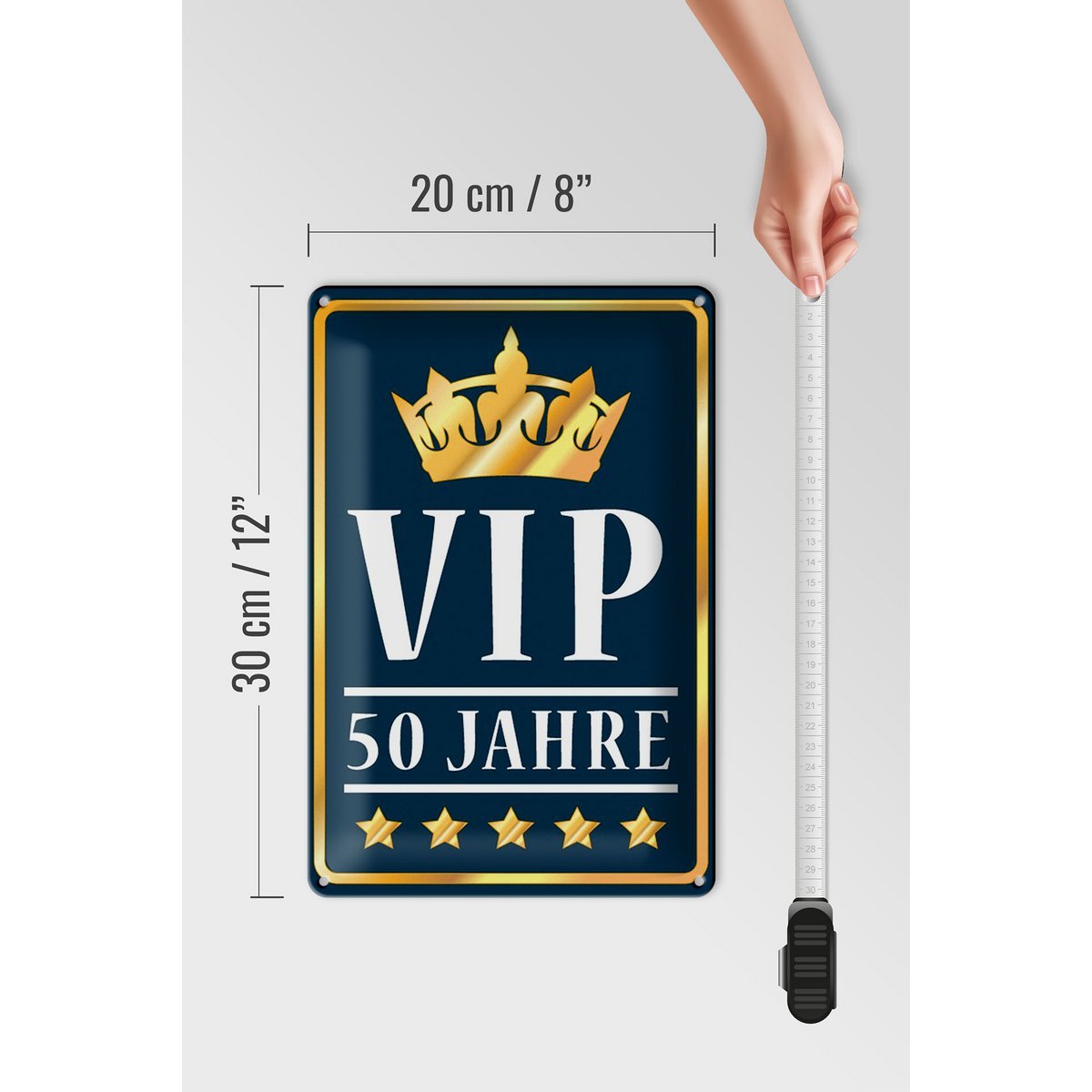 Blechschild Spruch 20x30cm VIP 50 Jahre Jubiläum Feier - HalloGeschenk.de