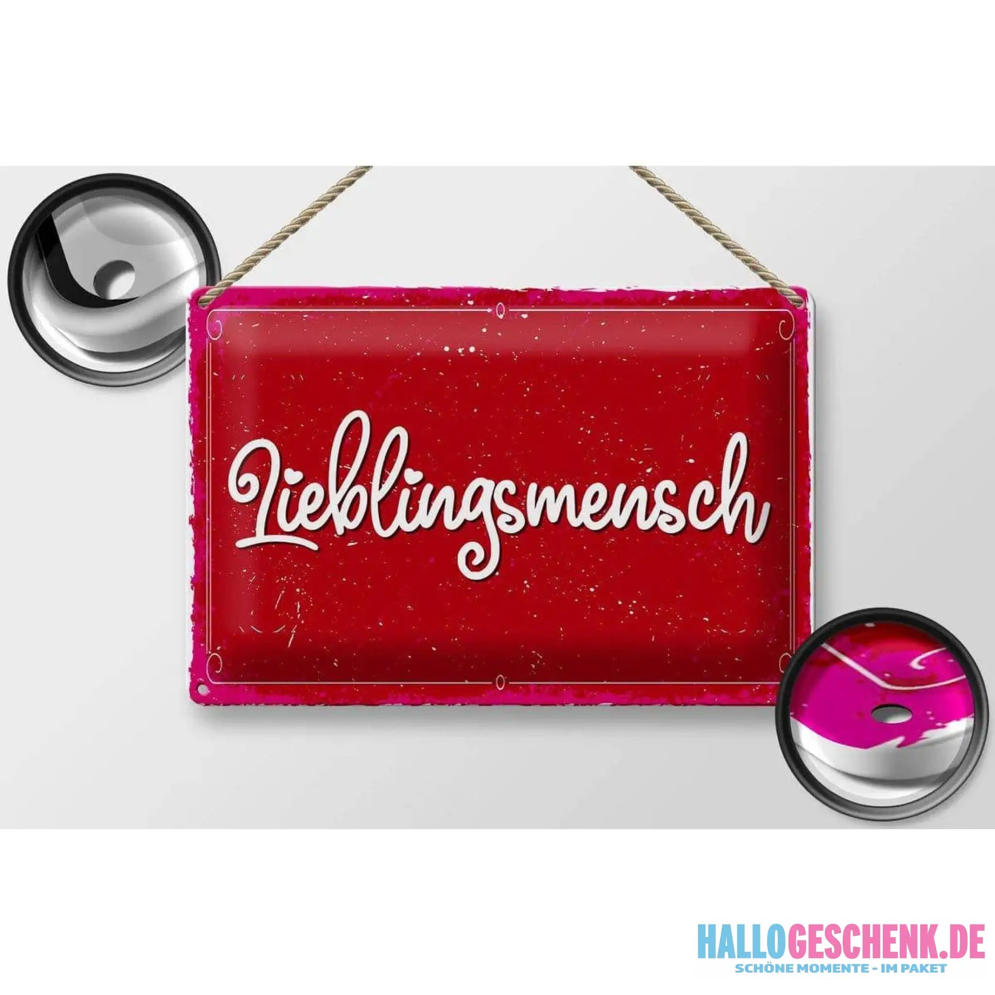 Blechschild Spruch 30x20cm Lieblingsmensch