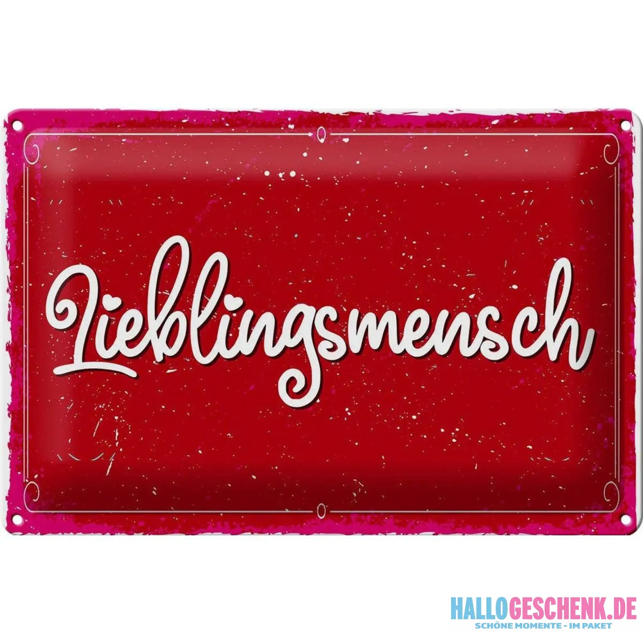 Blechschild Spruch 30x20cm Lieblingsmensch