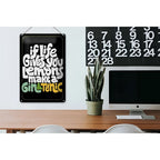 Schwarz rechteckiges blechschild mit weißem, grünem und gelbem spruch if life gives you lemons make gin&tonic 20x30cm