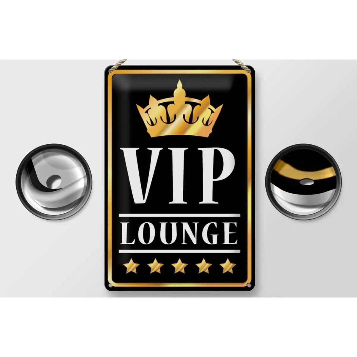 Blechschild VIP Lounge 20x30cm 5 Sterne Bar Krone