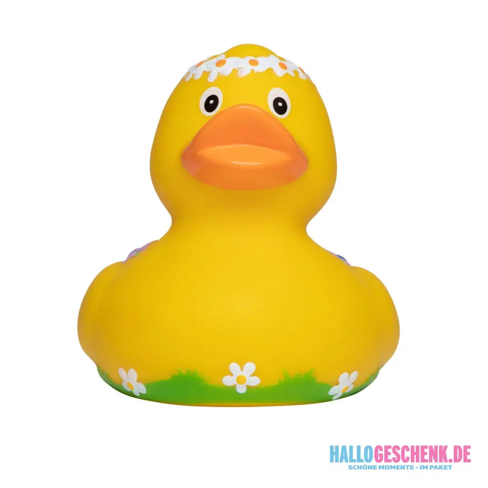 Blumenkranz und Blütenzauber • Quietsche-Ente / Badeente