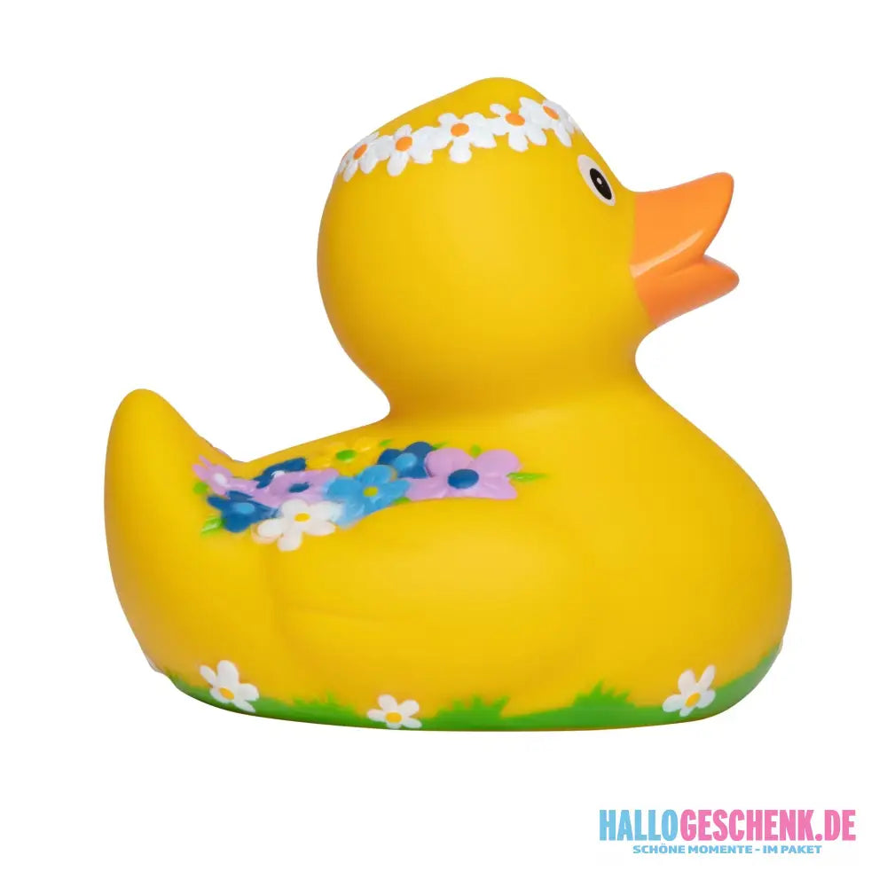 Blumenkranz und Blütenzauber • Quietsche-Ente / Badeente
