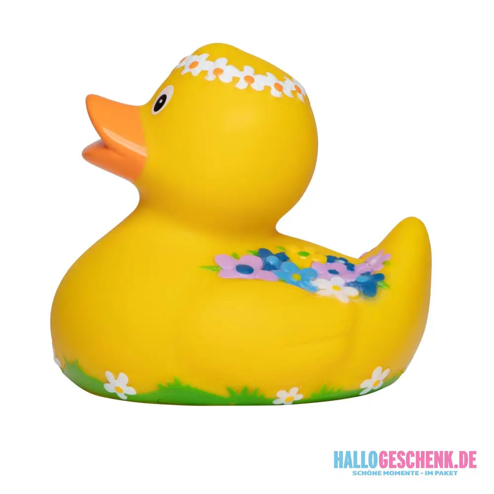 Blumenkranz und Blütenzauber • Quietsche-Ente / Badeente