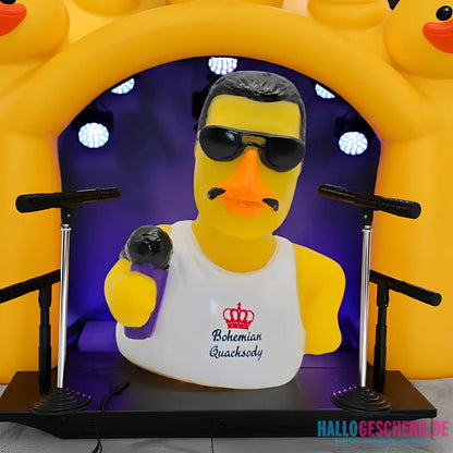Bohemian Quacksody (Parodie/Freddy) • Gummiente • offizielles Produkt von CelebriDucks - Badeenten