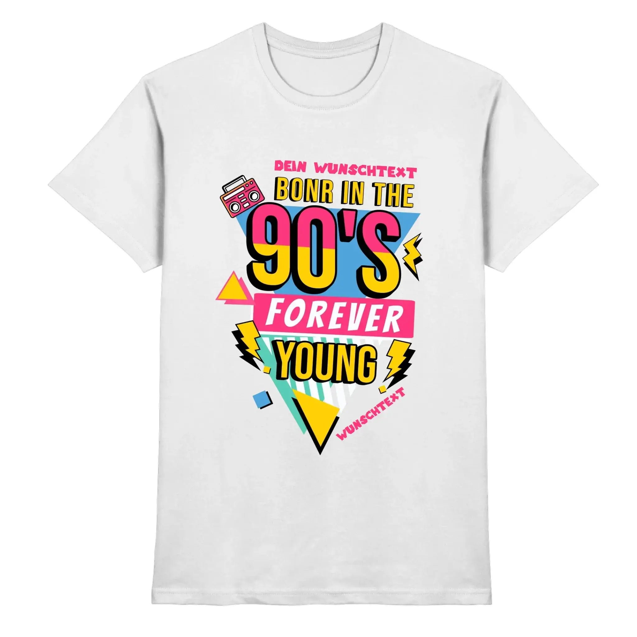 Boombox • mehrere Artikel • ’Statement-Collection’ • Wunschtext • Mein Motiv • Retro - Premium Herren T-Shirt / White