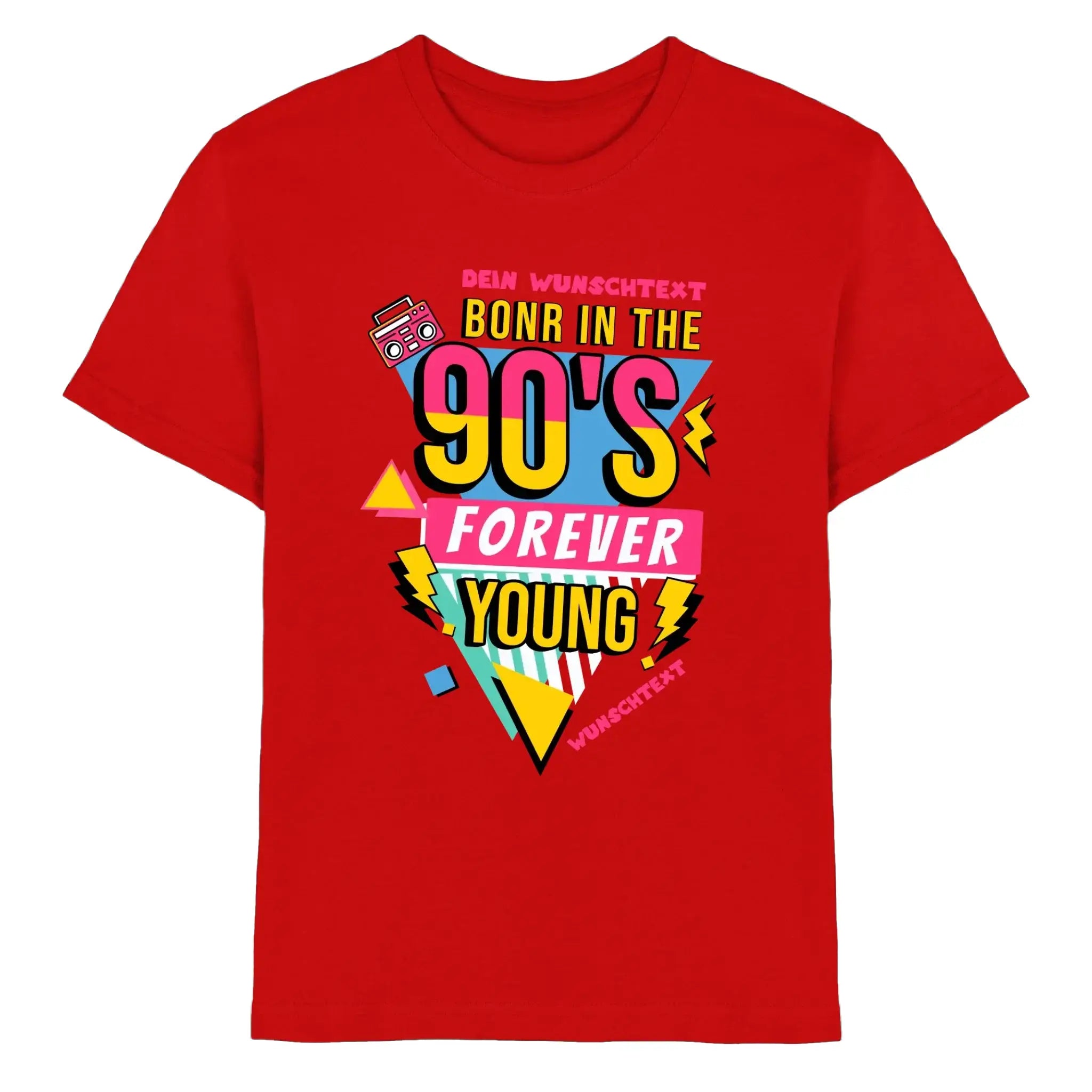 Boombox • mehrere Artikel • ’Statement-Collection’ • Wunschtext • Mein Motiv • Retro - Premium Kinder T-Shirt / Red