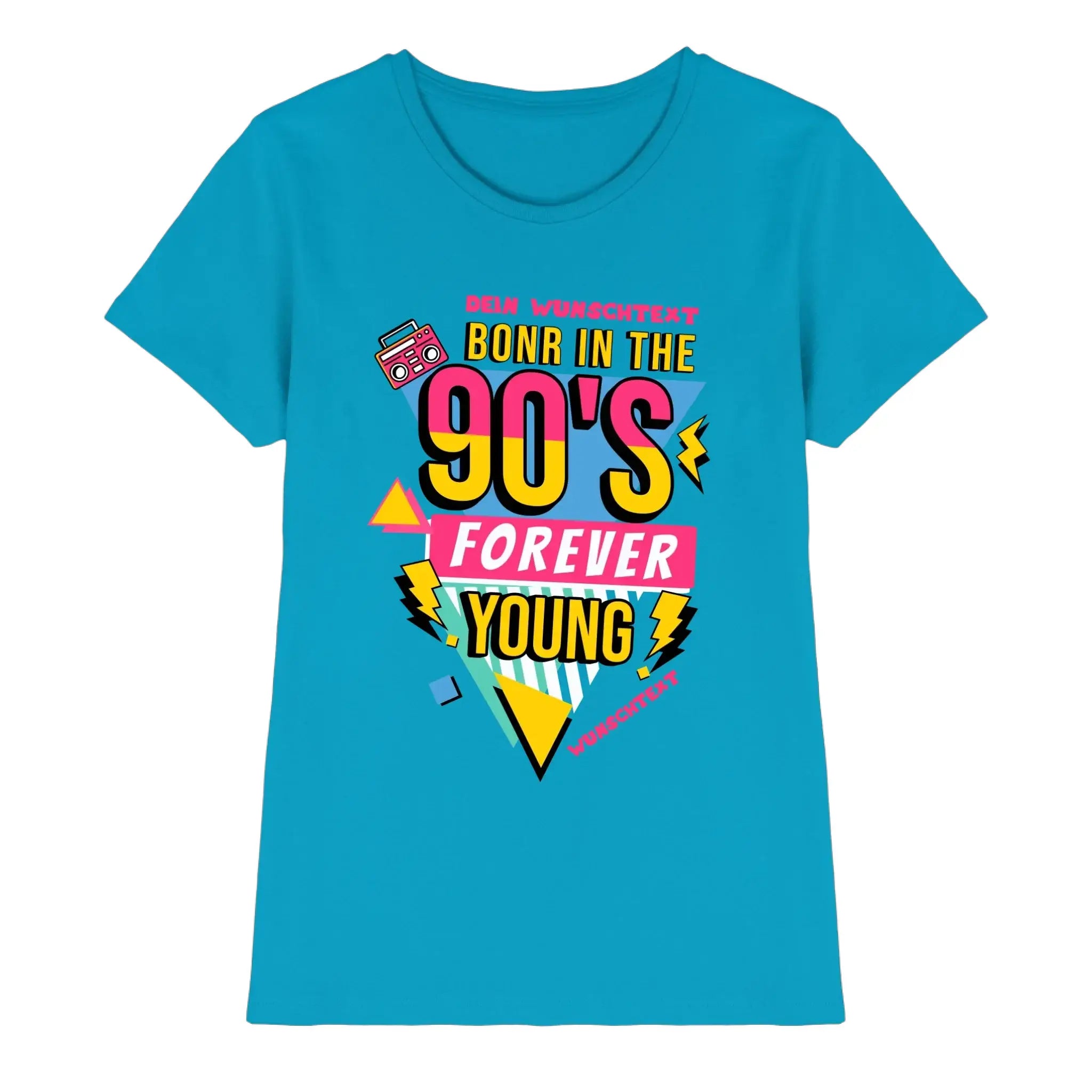 Boombox • mehrere Artikel • ’Statement-Collection’ • Wunschtext • Mein Motiv • Retro - Premium Damen T-Shirt Bio