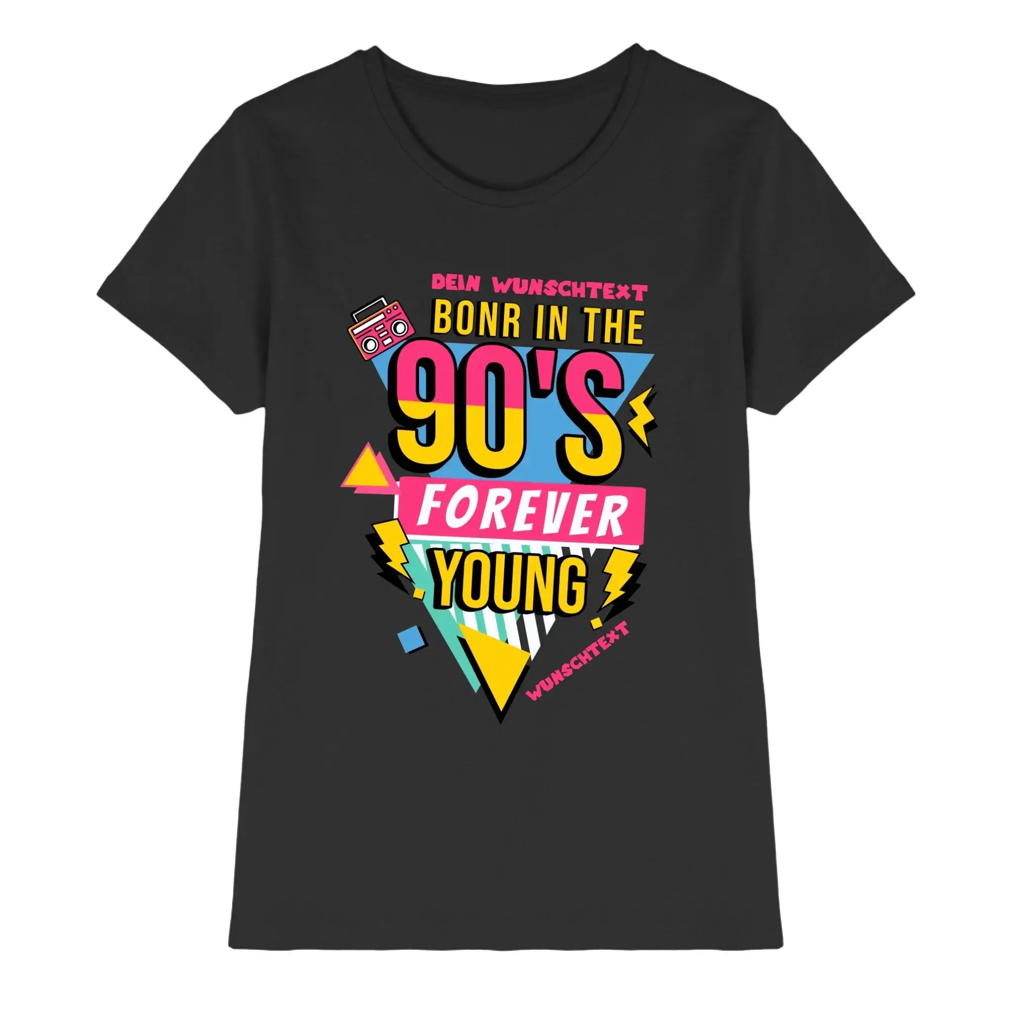 Born in the 90s • mehrere Artikel • ’Statement-Collection’ • Wunschtext • Mein Motiv • Retro - Premium Damen T-Shirt