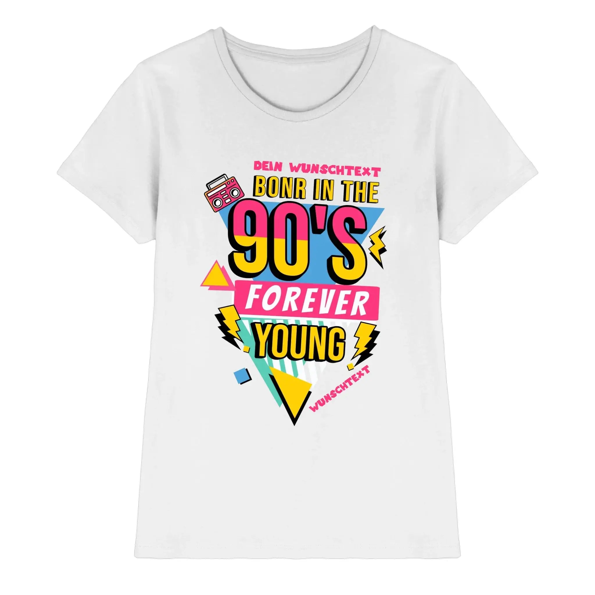 Born in the 90s • mehrere Artikel • ’Statement-Collection’ • Wunschtext • Mein Motiv • Retro - Premium Damen T-Shirt