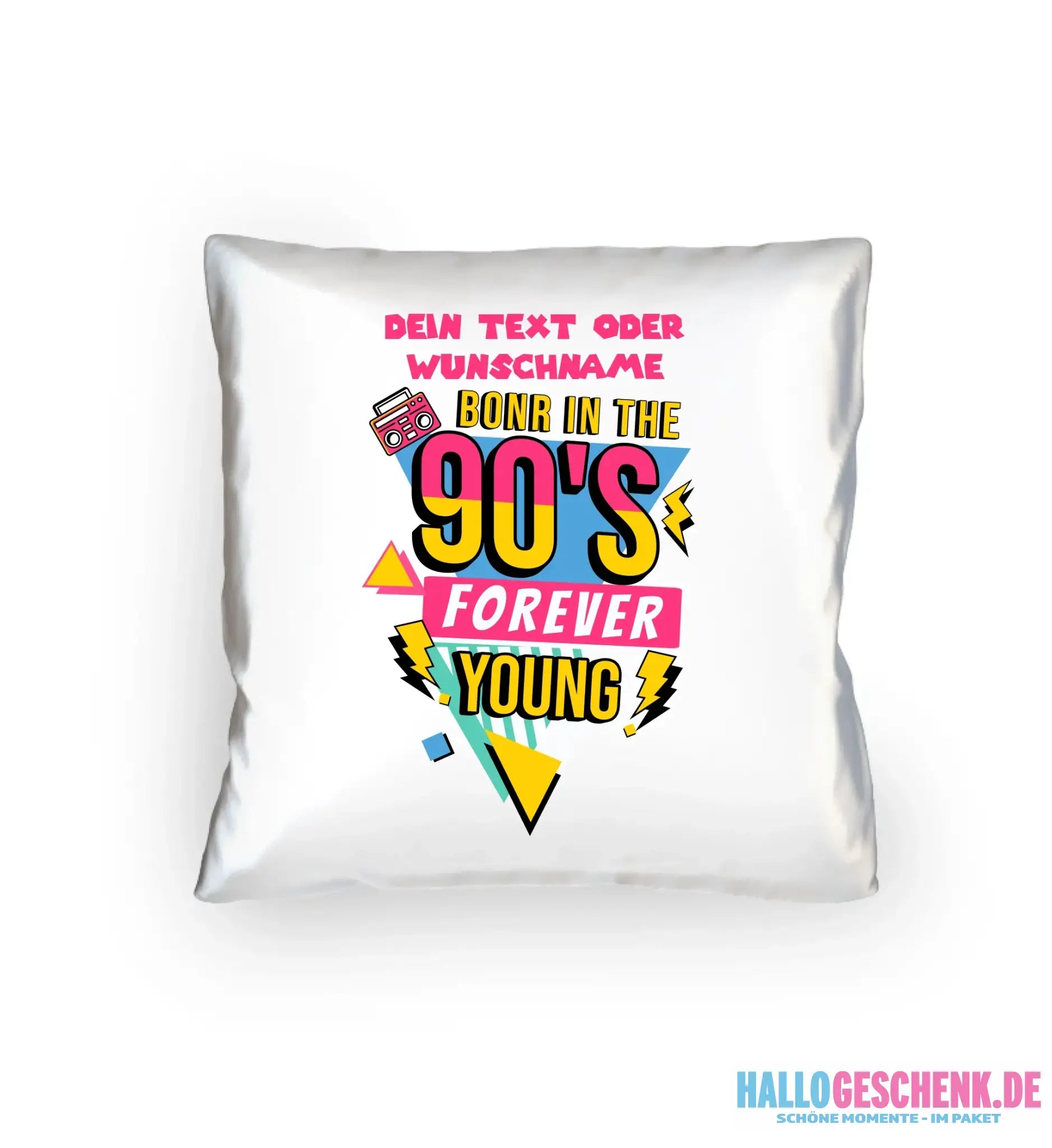 BORN IN THE 90s • personalisiert • Kissen 40x40 cm - Kissen 40x40 cm / White / 40cm-x-40cm - personalisierte Kissen